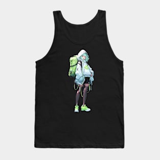 Anime Girl with Backpack Tank Top